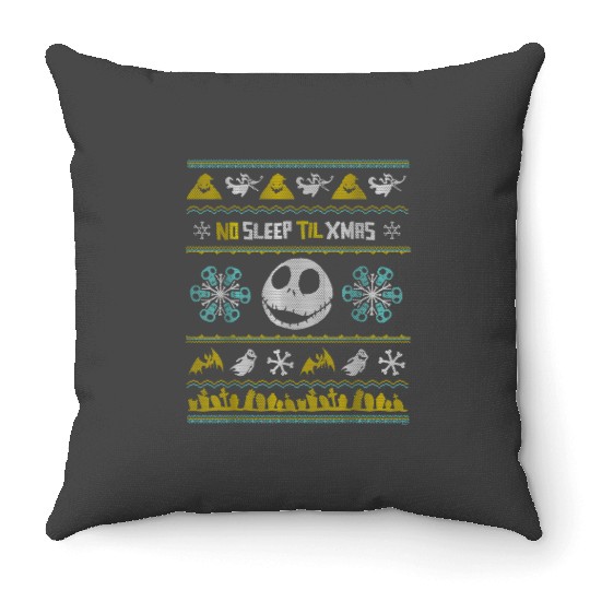 disneys The Nightmare Before Christmas Ugly Christmas Sweater Throw Pillows