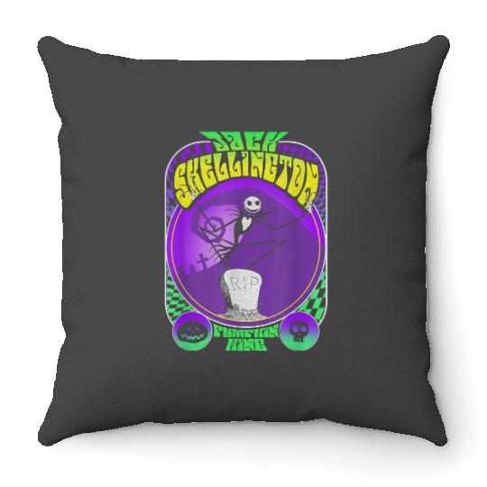 disneys Nightmare Before Christmas Retro Jack Skellington Throw Pillows