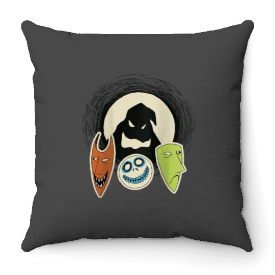 disneys The Nightmare Before Christmas Oogie Boogie Friends Raglan Throw Pillows