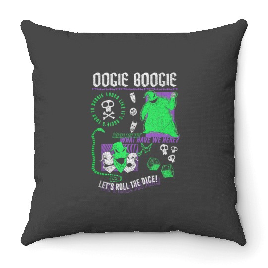 disneys The Nightmare Before Christmas Oogie Boogie Poster Throw Pillows