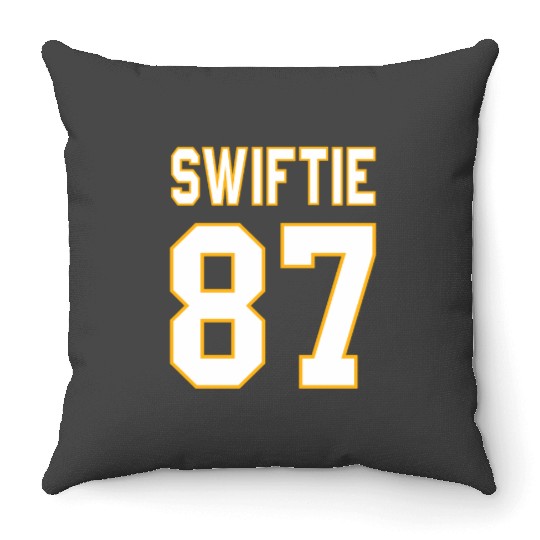 Discover Taylor version 87 WhiteGold Throw Pillows