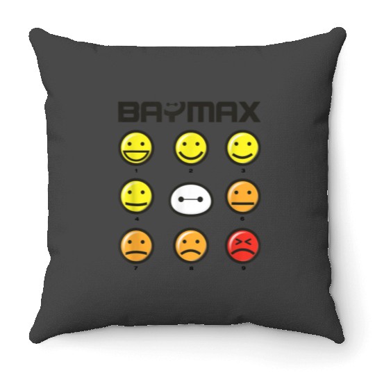 disneys Big Hero 6 Baymax 1 9 Levels Of Pain Array Throw Pillows