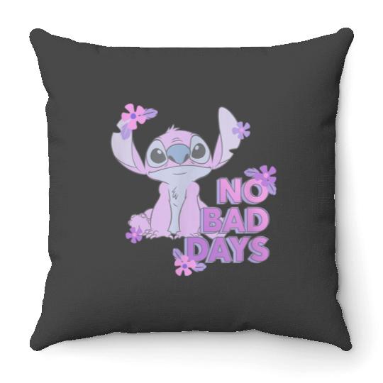 disneys Lilo Stitch No Bad Days Cute Stitch Chest Portrait Throw Pillows