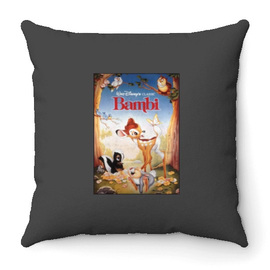 disneys Bambi Friendships Poster Throw Pillows