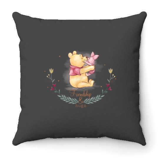 disneys Winnies The Pooh And Piglet Friendship And Hugs Throw Pillows