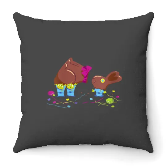disneys pixars Toy Story Aliens Chocolate Easter Bunny Treat Throw Pillows