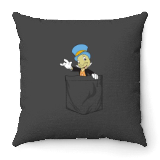 disneys Pinocchio Jiminy Cricket Faux Pocket Throw Pillows