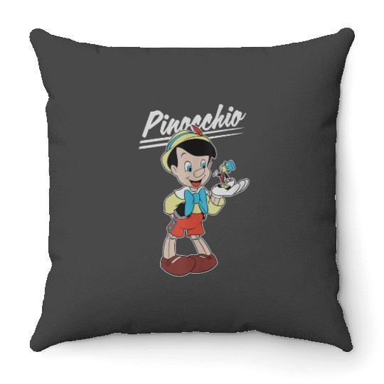 disneys Pinocchio And Jiminy Cricket Throw Pillows
