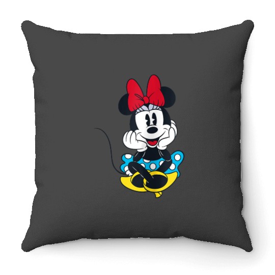 disneys Smiling Minnie Mouse Raglan Throw Pillows