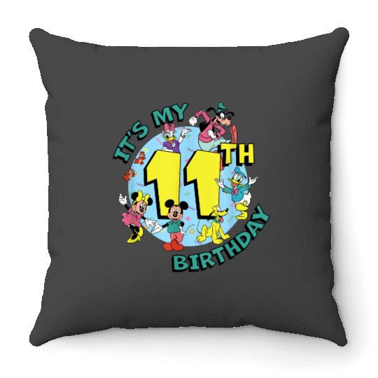 Disney Mickey And Friends Its My Eleventh 11th Birthday Gifts  Throw Pillows
