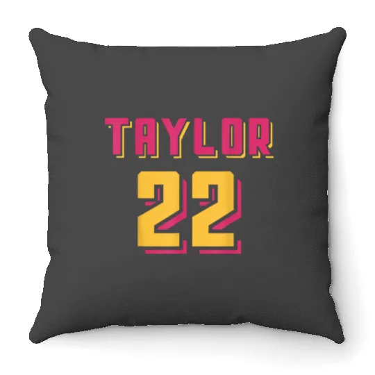 Discover First Name Taylor Pink Numbers Taylor 22 For Kids Boys Girls Gifts  Throw Pillows