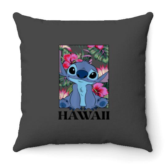 Disney Lilo & Stitch Hawaii Hibiscus Cute Floral Throw Pillows