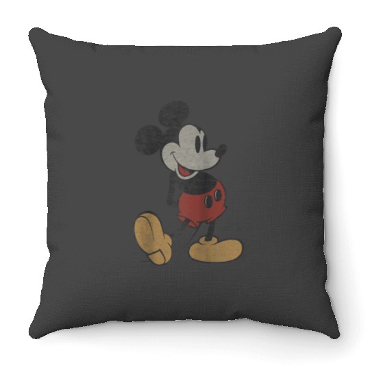 Disney Classic Mickey Mouse Pose Raglan Baseball Throw Pillows
