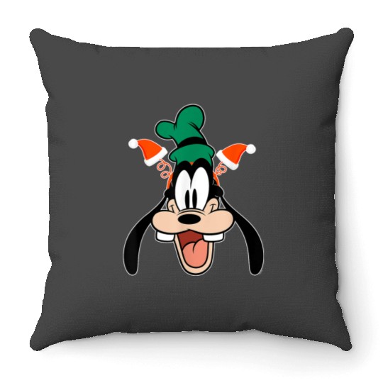 Disney Goofy Christmas Santa Hat Holiday Headban Throw Pillows