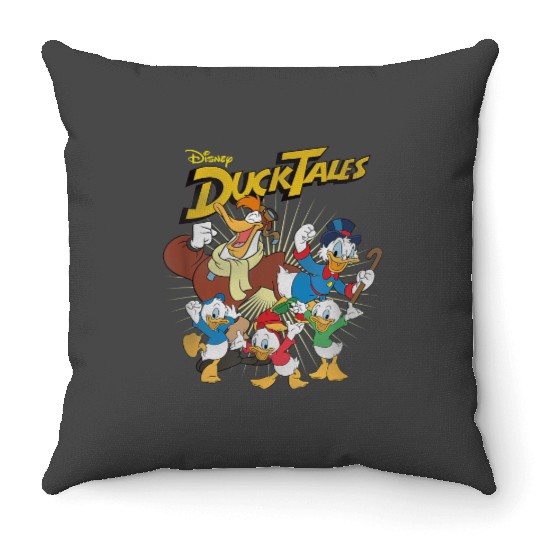Disney DuckTales Main Characters Full Of Joy Gro Throw Pillows