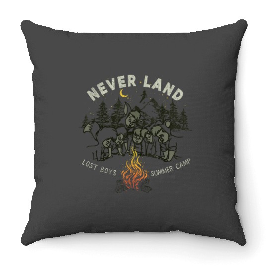 disneys Peter Pan Lost Boys Neverland Summer Camp Throw Pillows
