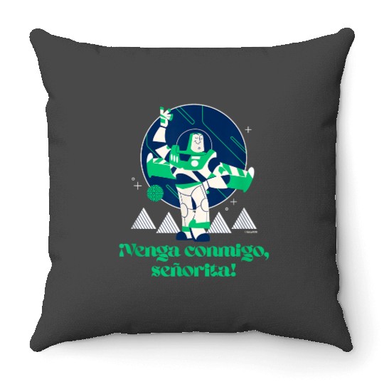 disneys And Pixars Toy Story Buzz Lightyear Spanish Mode Throw Pillows