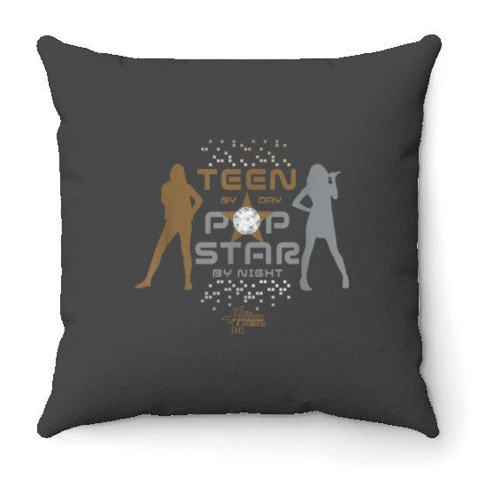 disneys Hannah Montana Teen By Day Pop Star By Night Throw Pillows