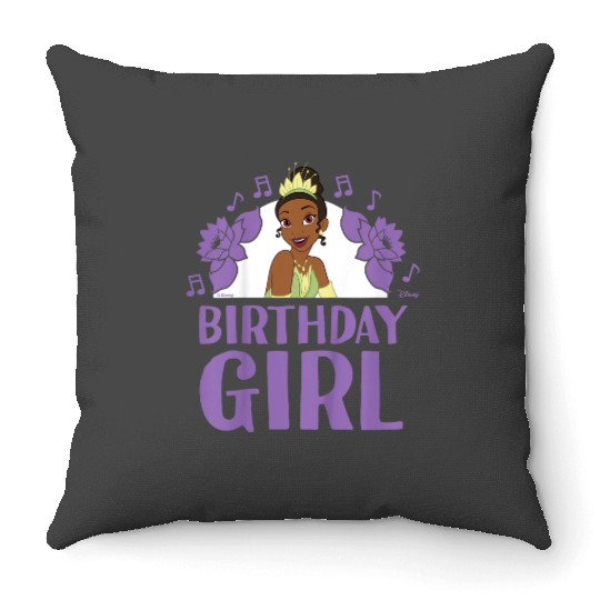 Kids Disney Princess - Tiana Birthday Girl Gifts Trends Throw Pillows