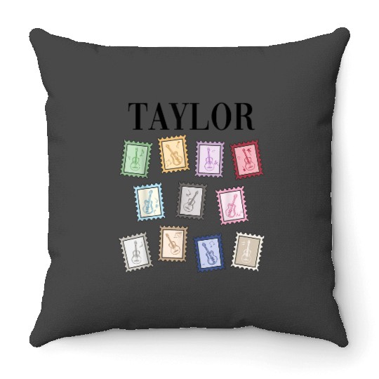 Discover Taylor Personalized Name I Love Taylor Girl Groovy 70's Throw Pillows