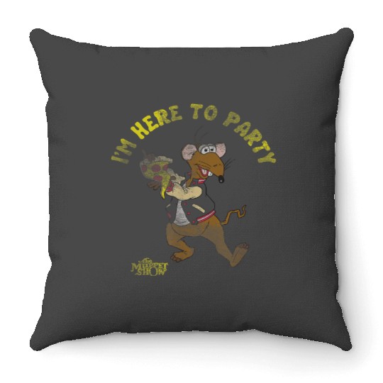 Disney The Muppets Show I'm Here To Party Rizzo Throw Pillows