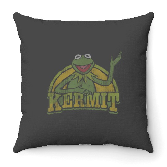 Disney The Muppets Vintage Retro K the frog Throw Pillows