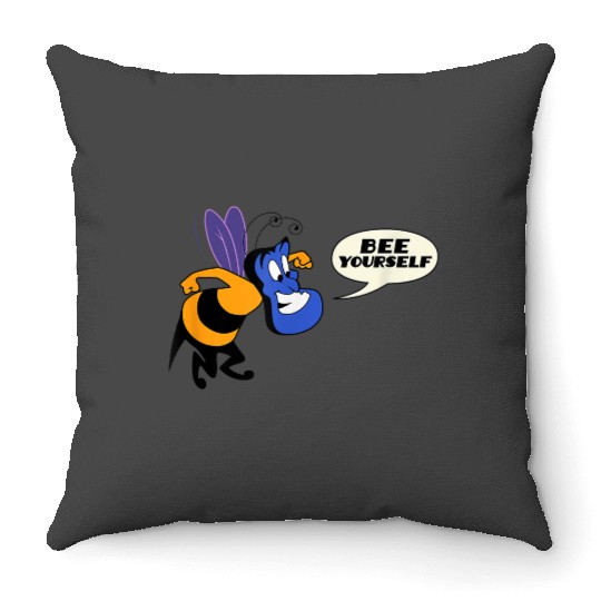 disneys Aladdin Genie Bee Yourself Big Chest Portrait Throw Pillows