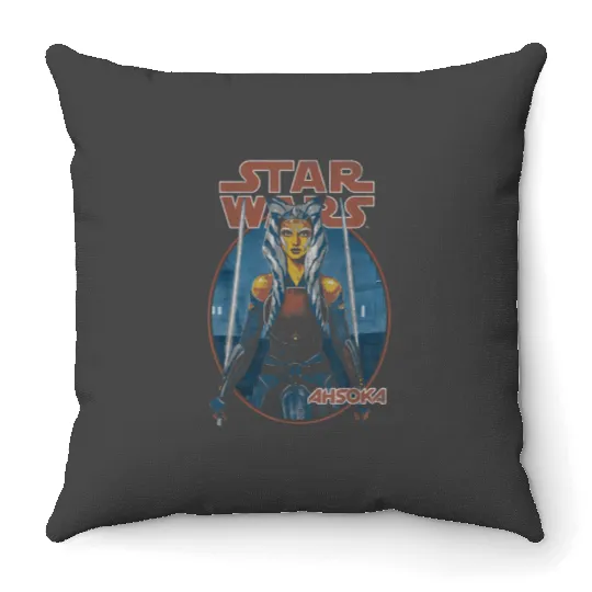 Stars Wars Classic Ahsoka Tano Twin Sabers Vintage disneys Throw Pillows