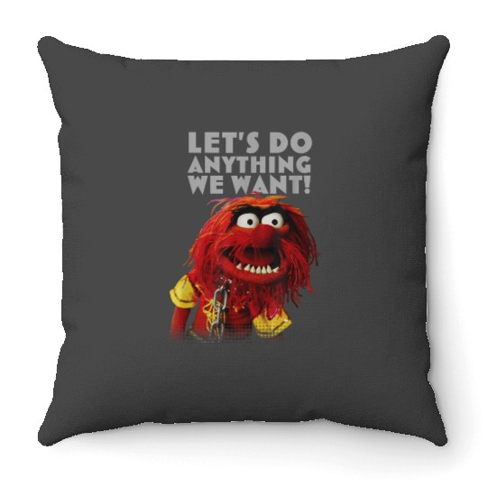 disneys The Muppets Let's Do Anything We Want Animal Poster Throw Pillows