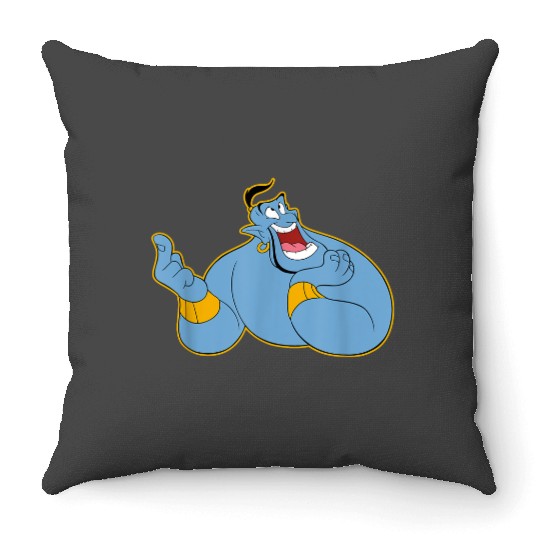 disneys Aladdin Happy Genie 90s Men's Throw Pillows