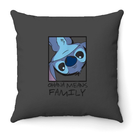 disneys Lilo Stitch Ohana Means Family Stitch Panel Box Throw Pillows