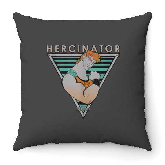 disneys Hercules Hercinator Triangle 90s Throw Pillows