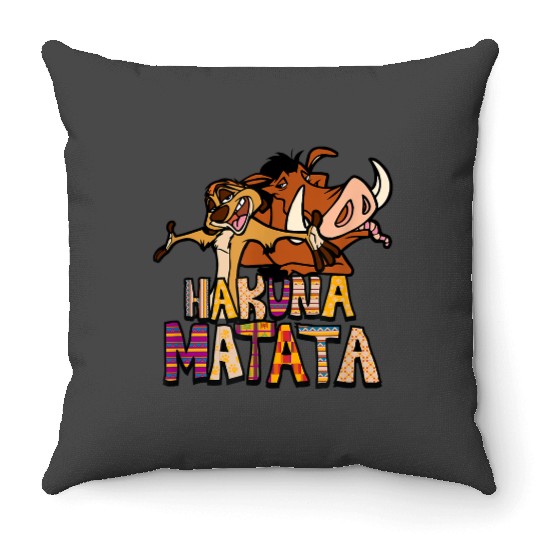 disneys The Lion King Hakuna Matata Timon Pumbaa Sassy Shot Throw Pillows