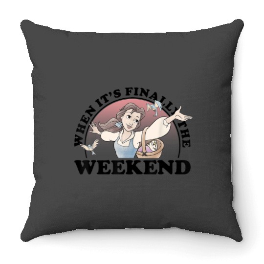 Disney Beauty And the Beast Belle Finally The We Throw Pillows