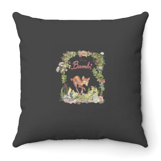 Disney Bambi Floral Portrait Throw Pillows