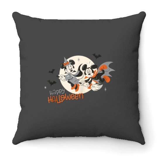 Disney Halloween Minnie and Minnie Flying Throw Pillows