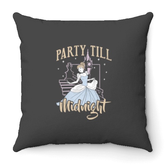 Disney Princess Cinde Party Till Midnight Portrait 6434 Throw Pillows