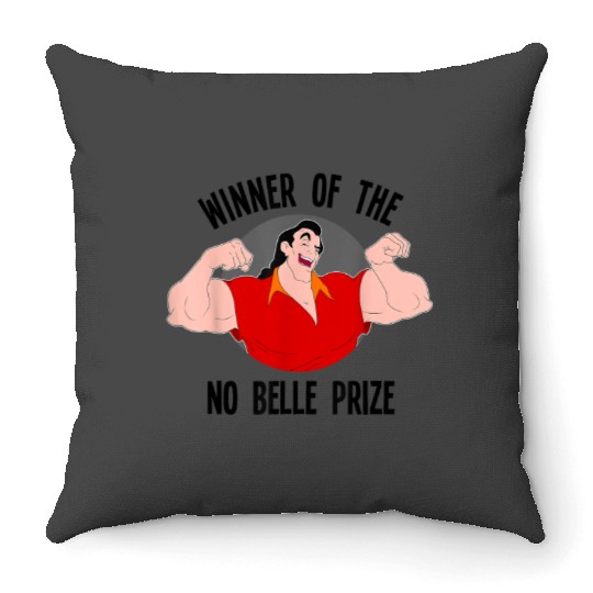 Disney Beauty and the Beast Gaston Winner No Belle Prize Throw Pillows