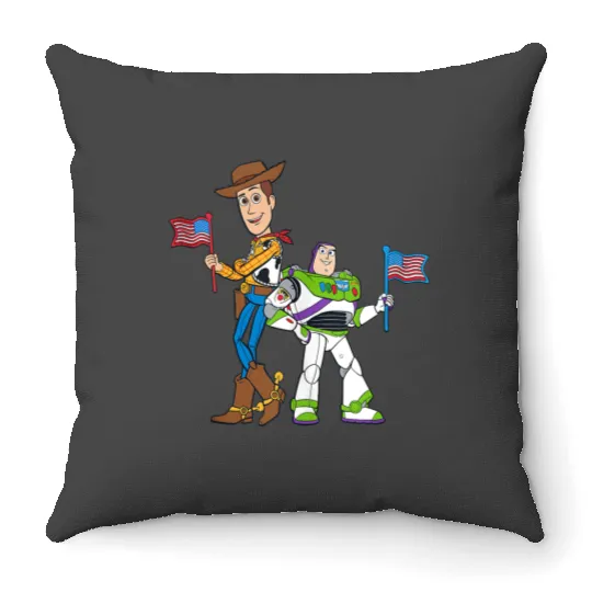 disneys And Pixars Toy Story Woody And Buzz Fourth Of July Throw Pillows
