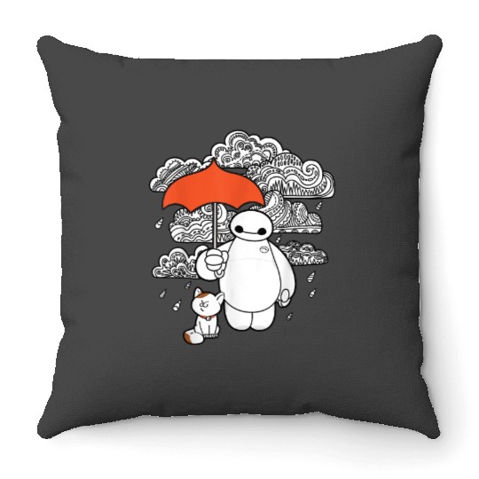 Disney Big Hero 6 Baymax Patterned Rain Clouds P Throw Pillows