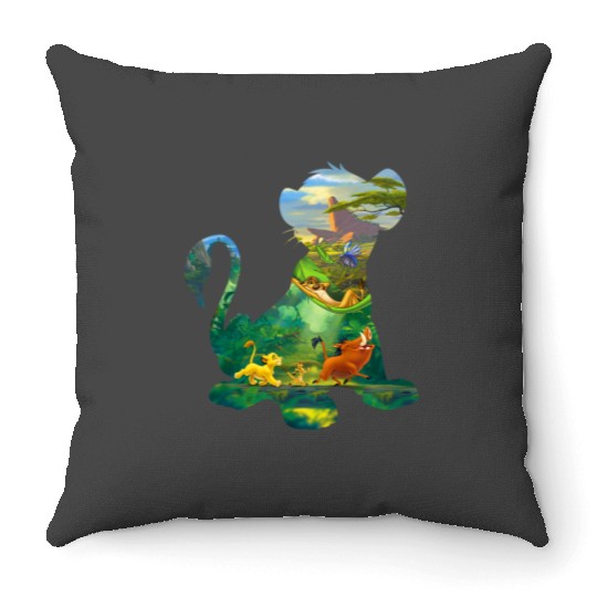 Kids disneys The Lion King Simba Hakuna Matata Filled Logo Kids Throw Pillows