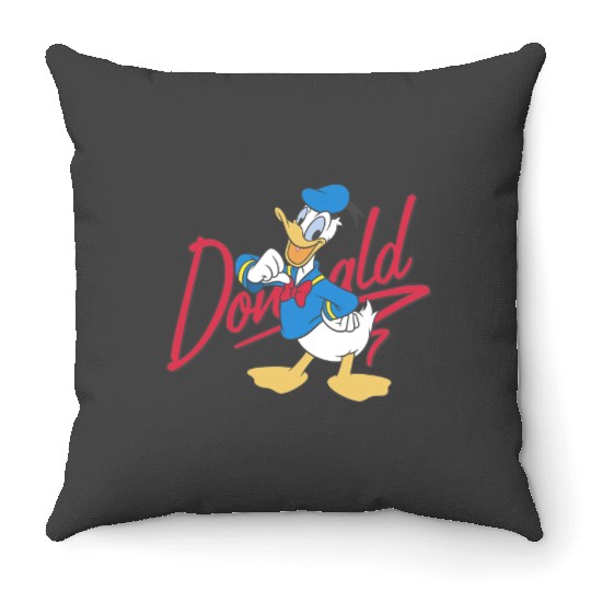 Disney Mickey And Friends Donald Duck Signature Portrait Throw Pillows