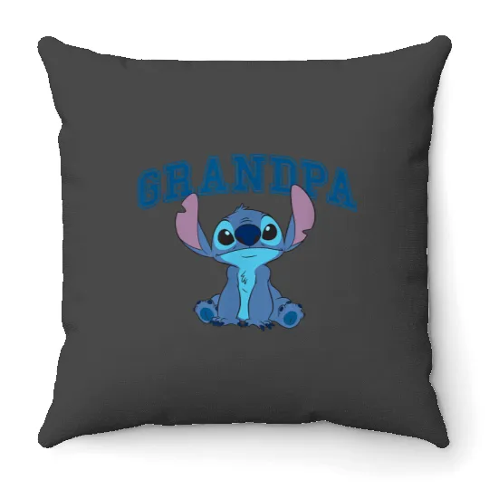 Disney Lilo Stitch Grandpa Cute Stitch Big Chest Throw Pillows