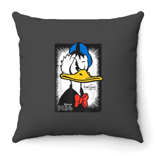 Disney Donald Duck 90th Anniversary Since 1934 Vintage Art gifts trends Throw Pillows