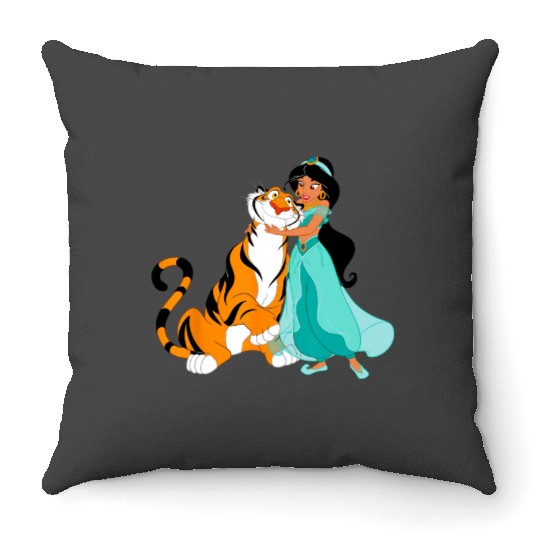 Disney Aladdin Princess Jasmine and Rajah Friends Throw Pillows