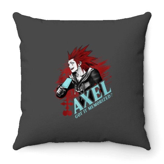 Disneys Kingdom Hearts Axel Got It Memorized Throw Pillows
