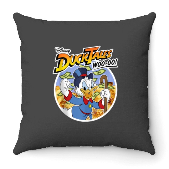 Disneys Ducktales Classic Uncle Scrooge Woo oo Throw Pillows