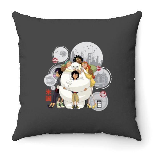 Disney Big Hero 6 TV Series Baymax Hugs Graphic Throw Pillows