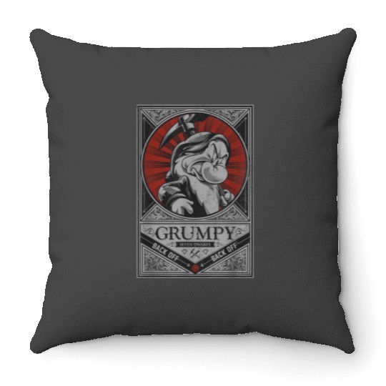 Disney Grumpy Grumpster Dwarf Throw Pillows