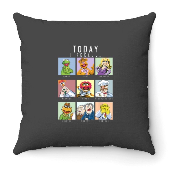Disney The Muppets Today I Feel Box Up Character Portraits Throw Pillows